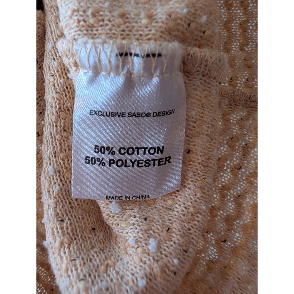 Sabo Khaki‎ White Slub Knit Boucle Midi Skirt XS Neutral Resort Chic Lounge - Picture 5 of 9